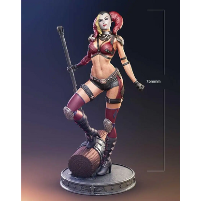 1/24 75mm Resin Superhero Model Kit Harley Quinn Beautiful Girl Unpainted - Model-Fan-Store