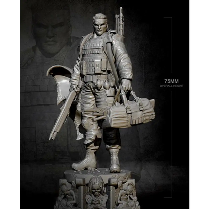 1/24 75mm Resin Superhero Model Kit Punisher Unpainted - Model-Fan-Store