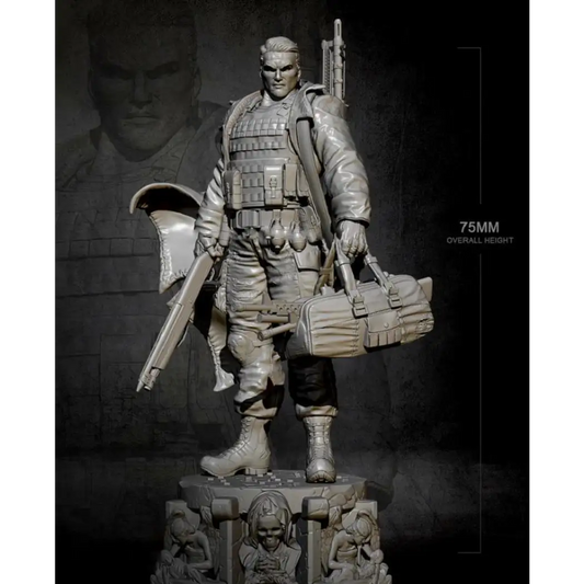 1/24 75mm Resin Superhero Model Kit Punisher Unpainted - Model-Fan-Store