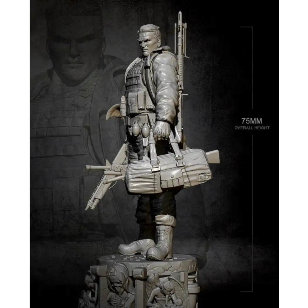 1/24 75mm Resin Superhero Model Kit Punisher Unpainted - Model-Fan-Store