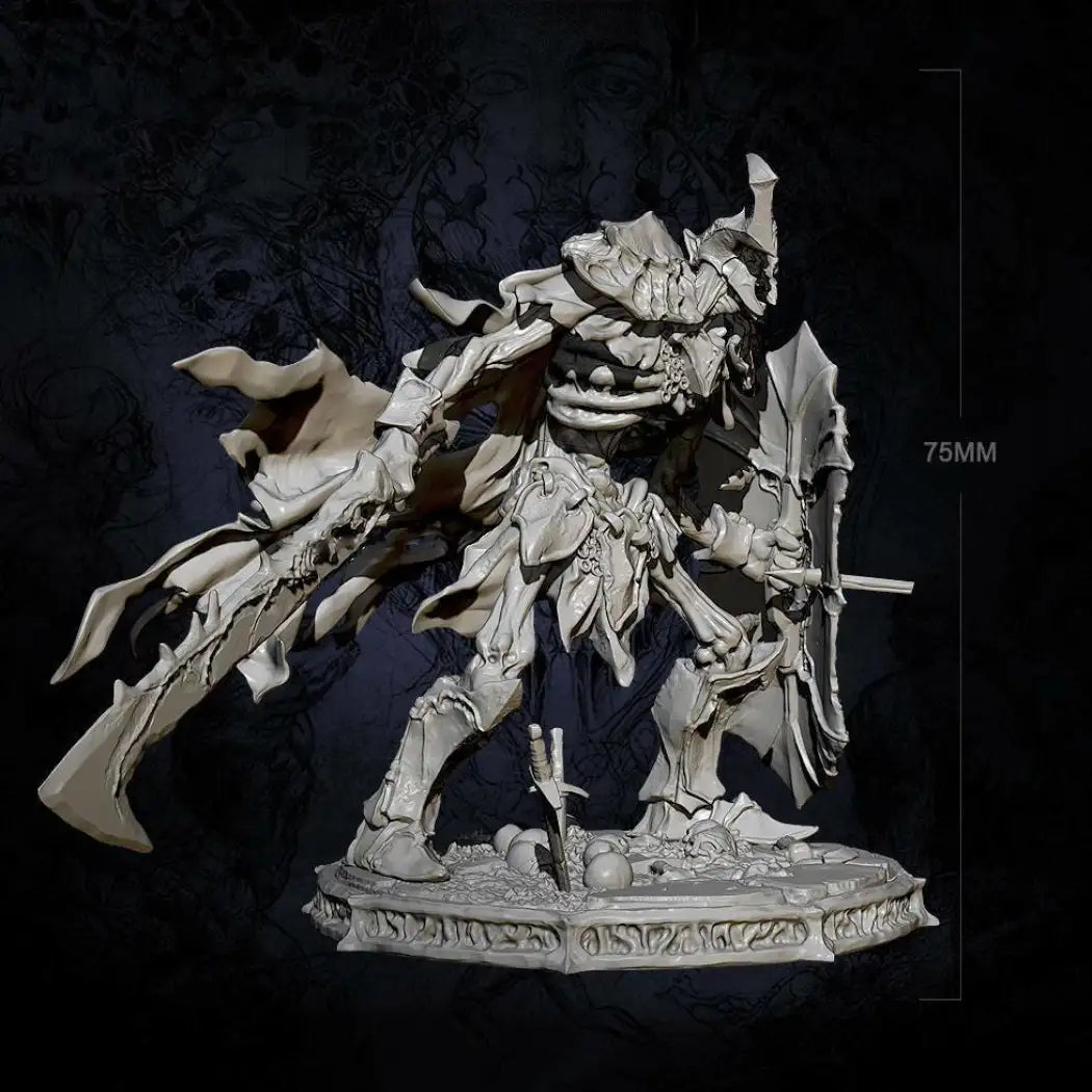 1/24 80mm Resin Model Kit Warrior Demon Servant Hell Skeleton Unpainted Unassembled - Model-Fan-Store