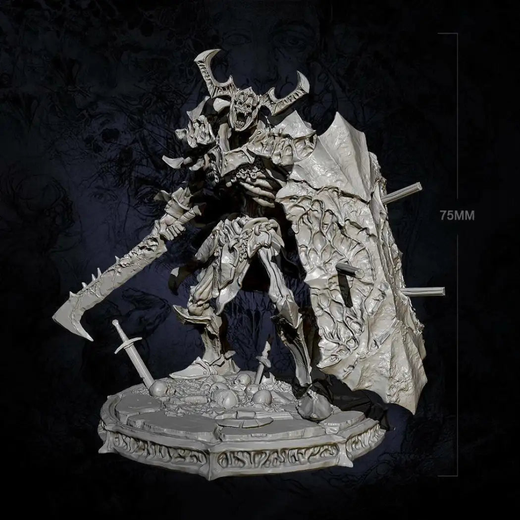 1/24 80mm Resin Model Kit Warrior Demon Servant Hell Skeleton Unpainted Unassembled - Model-Fan-Store