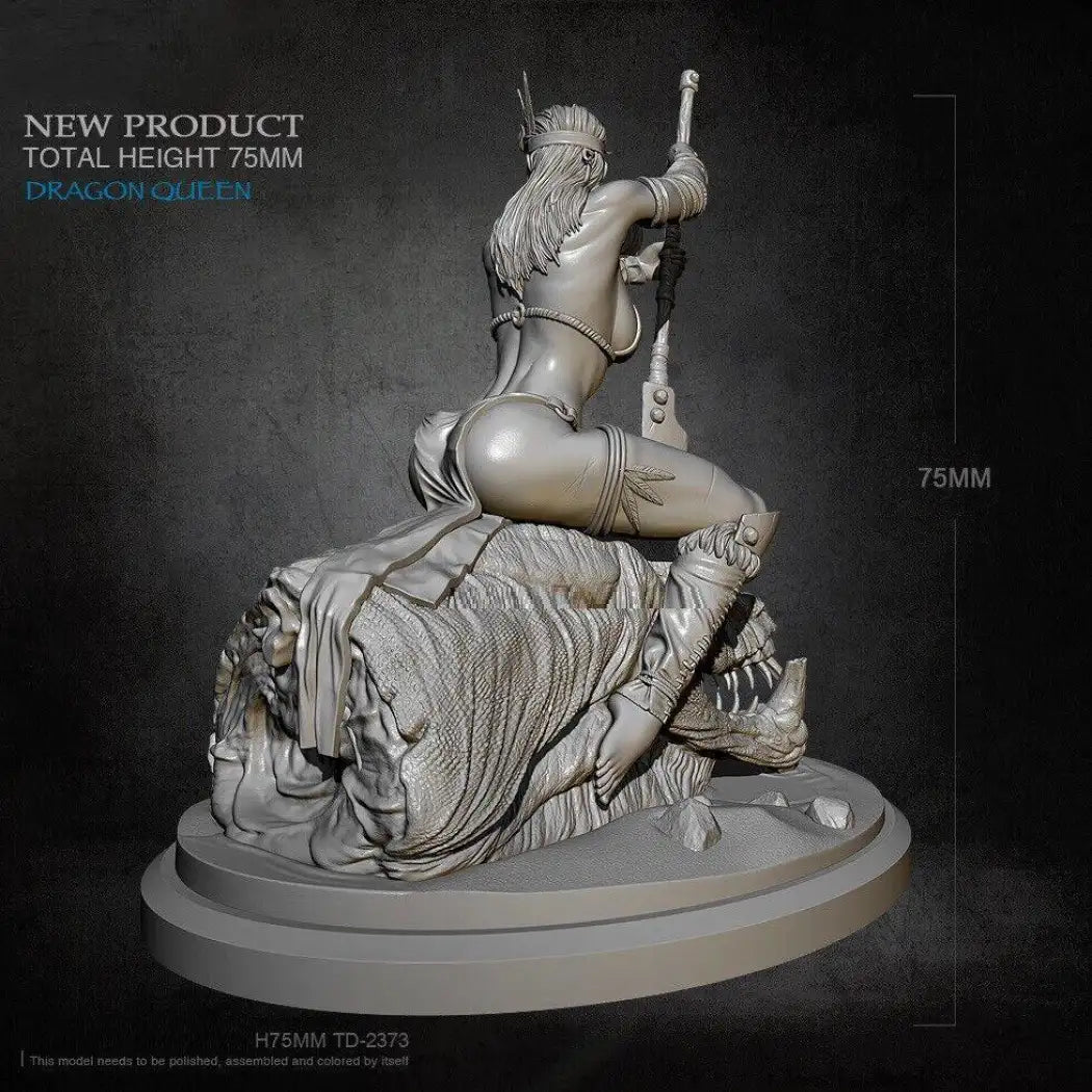 1/24 Resin Model Kit Beautiful Girl Barbarian Warrior Slayer Dragons Unpainted - Model-Fan-Store