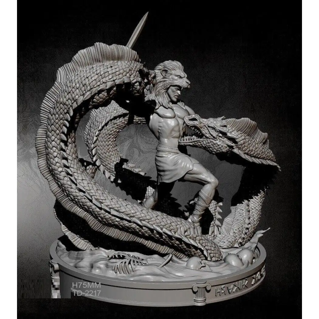 1/24 Resin Model Kit Heracles Hercules Snake Defeats Unpainted A28 - Model-Fan-Store