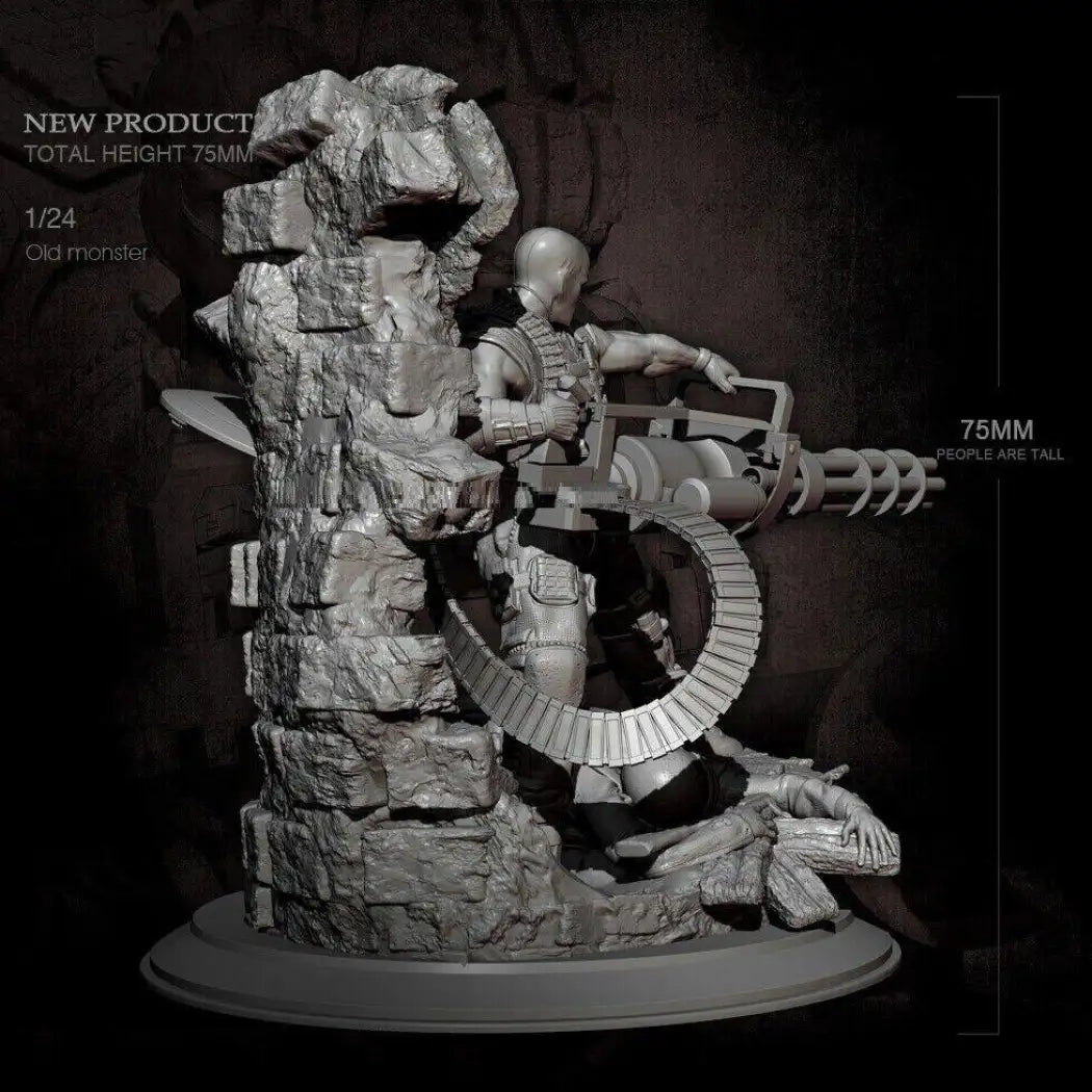 1/24 Resin Superhero Model Kit Hydra Heavy Machine Gunner Unpainted - Model-Fan-Store