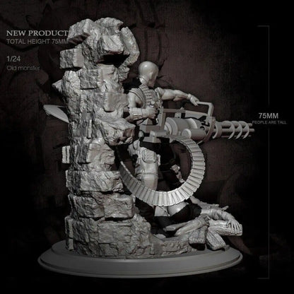 1/24 Resin Superhero Model Kit Hydra Heavy Machine Gunner Unpainted - Model-Fan-Store
