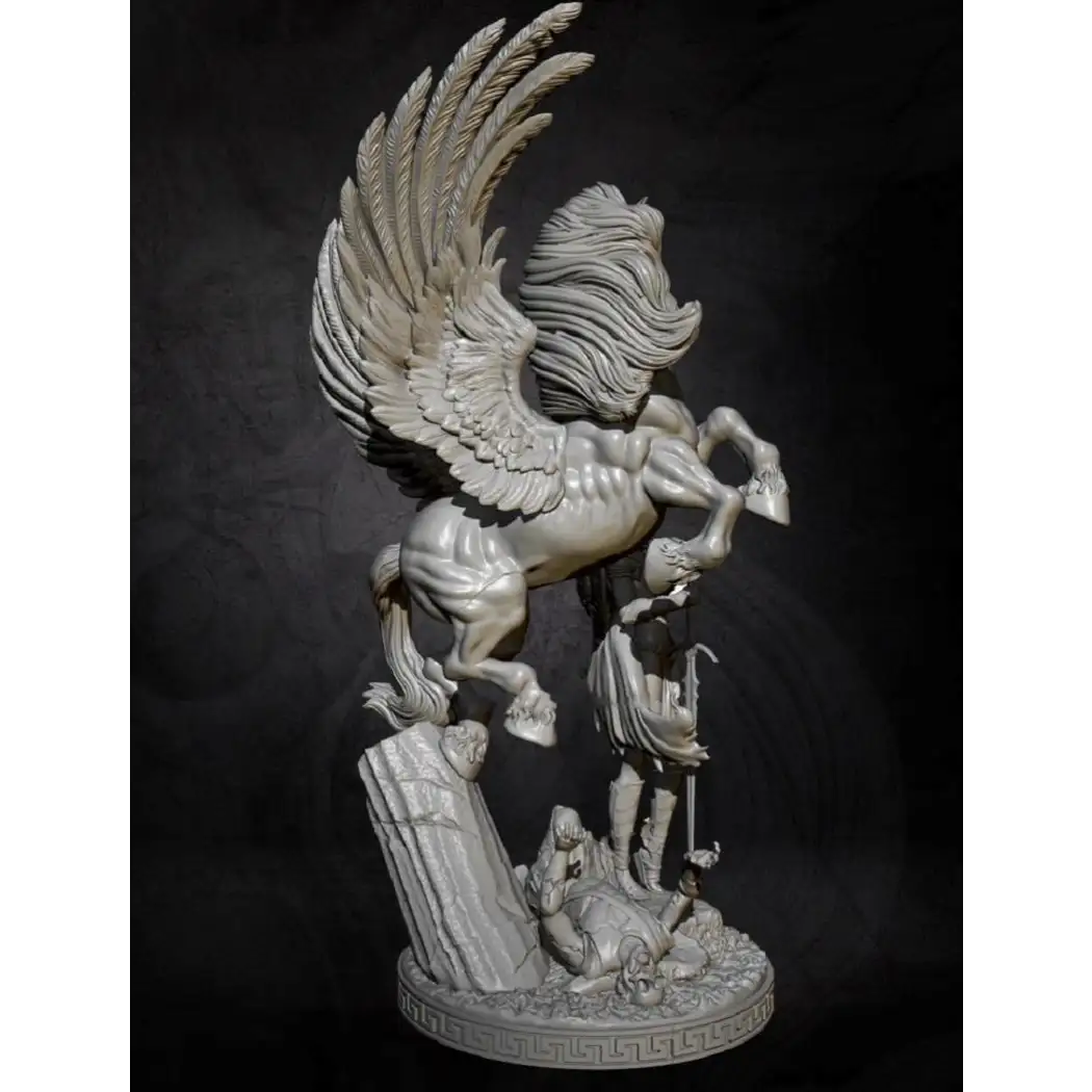 1/32 105mm Resin Model Kit Beautiful Girl and Pegasus Fantasy Miniature Unpainted - Model-Fan-Store