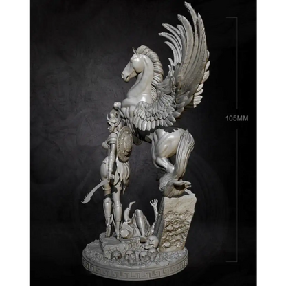 1/32 105mm Resin Model Kit Beautiful Girl and Pegasus Fantasy Miniature Unpainted - Model-Fan-Store