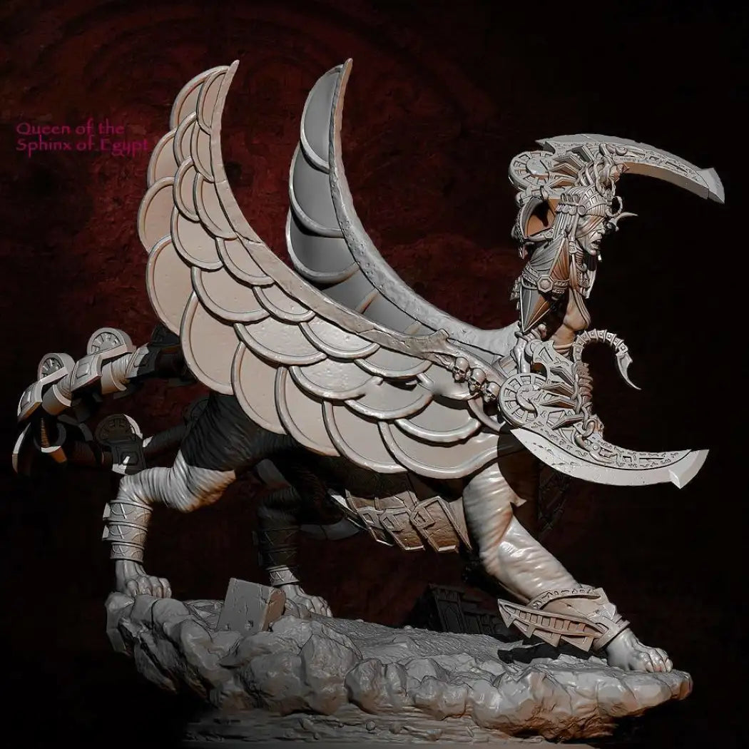 1/32 70mm Resin Model Kit Egyptian Battle Sphinx Fantasy Unpainted - Model-Fan-Store