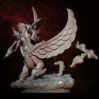 1/32 70mm Resin Model Kit Egyptian Battle Sphinx Fantasy Unpainted - Model-Fan-Store