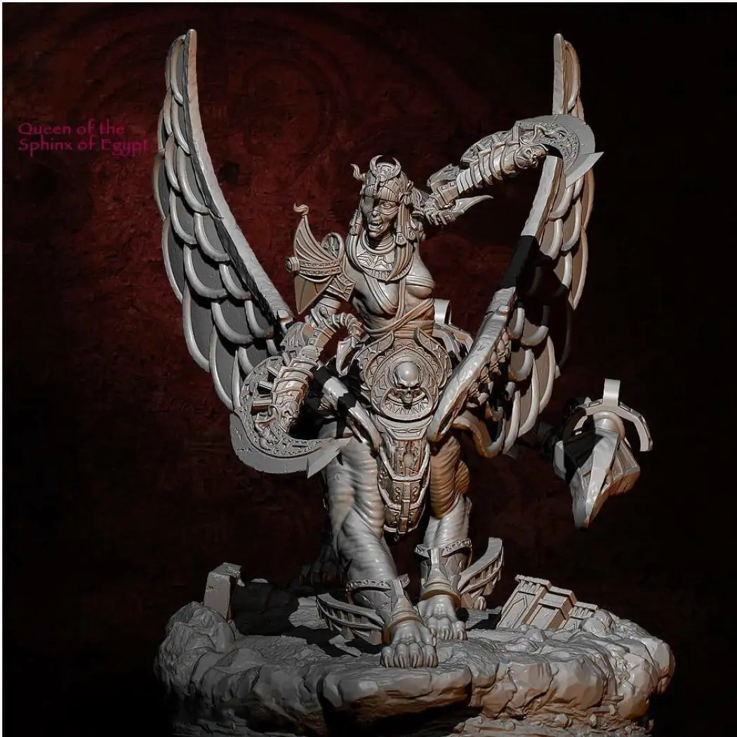 1/32 70mm Resin Model Kit Egyptian Battle Sphinx Fantasy Unpainted - Model-Fan-Store