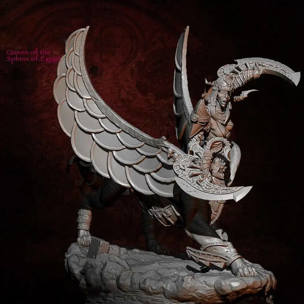 1/32 70mm Resin Model Kit Egyptian Battle Sphinx Fantasy Unpainted - Model-Fan-Store