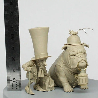 1/32 Resin Model Kit Fairytale Creatures Leprechaun and Bulldog Unpainted - Model-Fan-Store