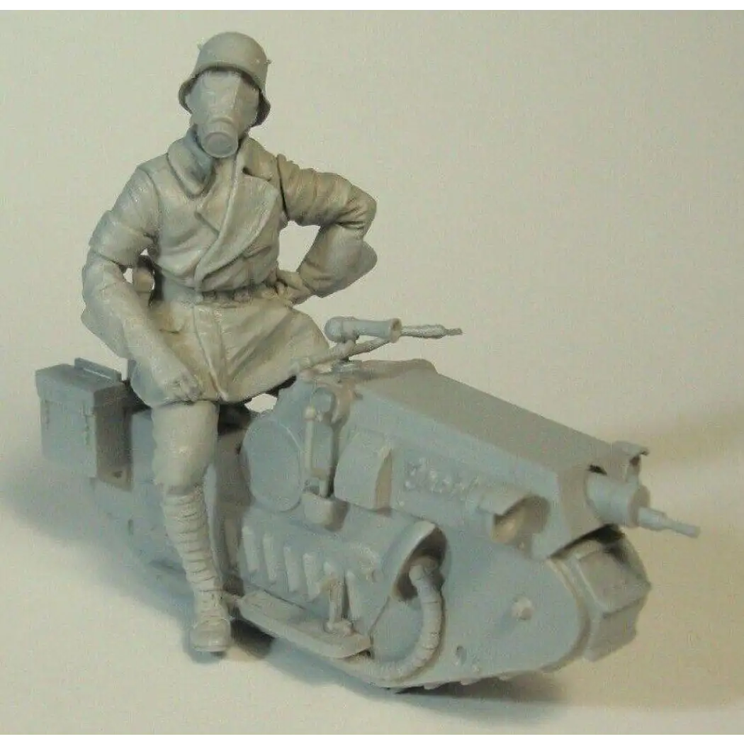 1/35 Resin Model Kit German Soldier with Moto Historical WW2 Unpainted - Model-Fan-Store