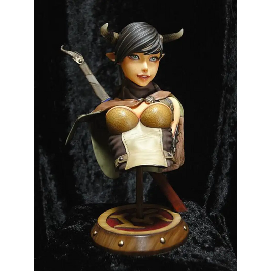 1/6 BUST Resin Model Kit Beautiful Beautiful Girl Warrior Devil Unpainted - Model-Fan-Store