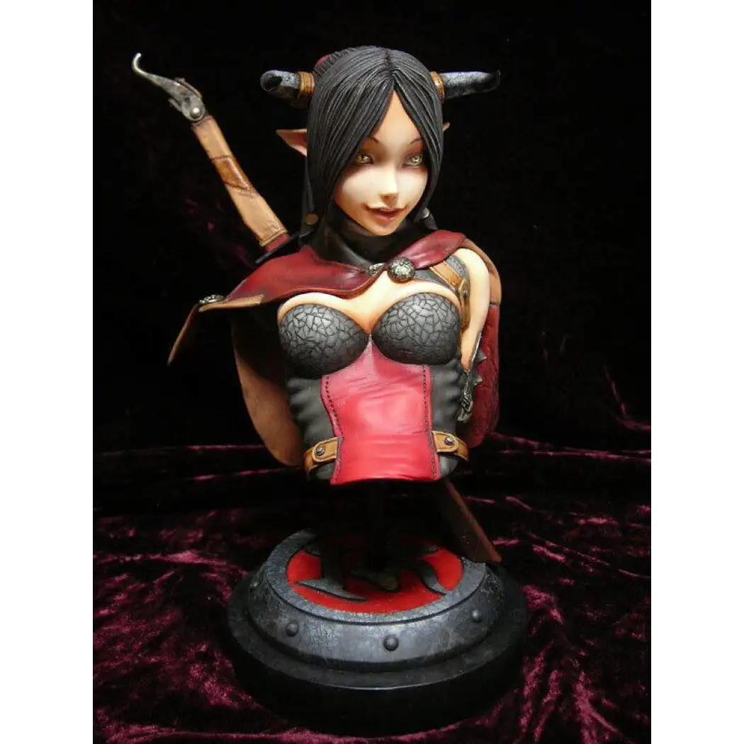 1/6 BUST Resin Model Kit Beautiful Beautiful Girl Warrior Devil Unpainted - Model-Fan-Store