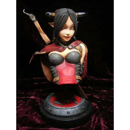 1/6 BUST Resin Model Kit Beautiful Beautiful Girl Warrior Devil Unpainted - Model-Fan-Store