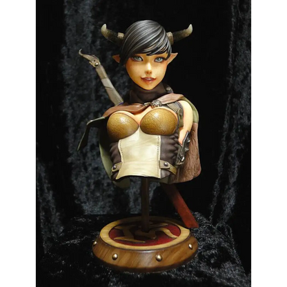 1/6 BUST Resin Model Kit Beautiful Beautiful Girl Warrior Devil Unpainted - Model-Fan-Store