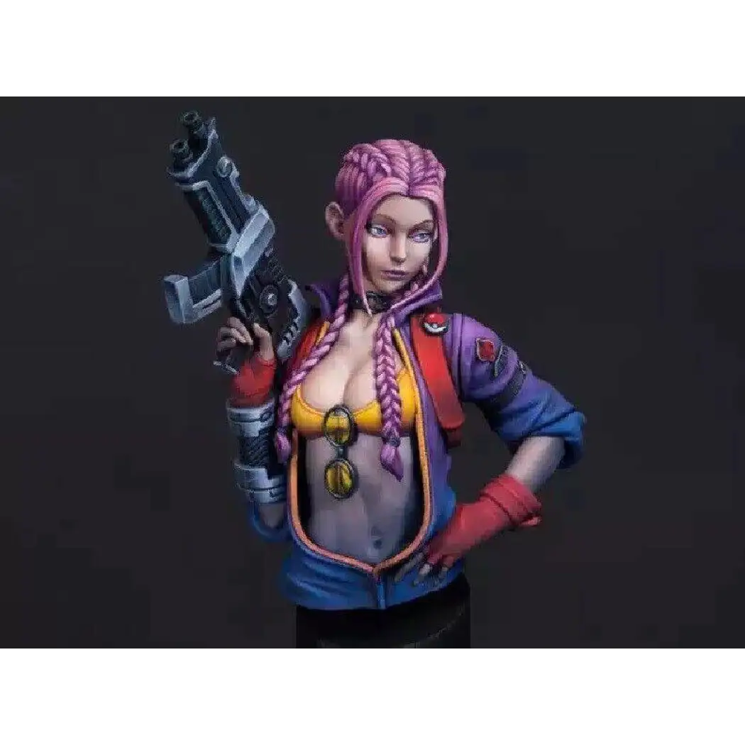 1/10 BUST Resin Cyberpunk Model Kit Beautiful Girl Shooter Unpainted - Model-Fan-Store