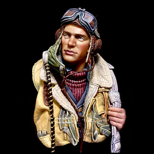 1/10 BUST Resin Model Kit British Pilot Royal Air Force WW2 Unpainted - Model-Fan-Store