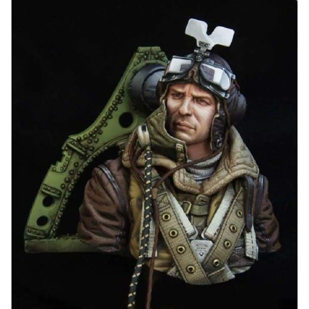 1/10 BUST Resin Model Kit French Airplane Pilot WW2 Unpainted - Model-Fan-Store