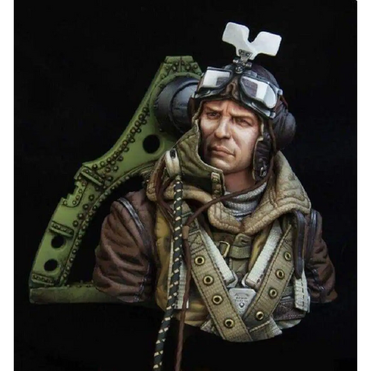 1/10 BUST Resin Model Kit French Airplane Pilot WW2 Unpainted - Model-Fan-Store