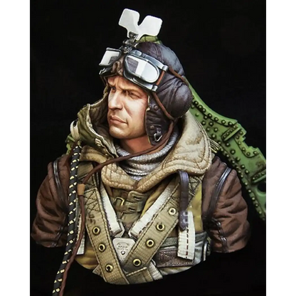 1/10 BUST Resin Model Kit French Airplane Pilot WW2 Unpainted - Model-Fan-Store