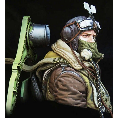 1/10 BUST Resin Model Kit French Airplane Pilot WW2 Unpainted - Model-Fan-Store