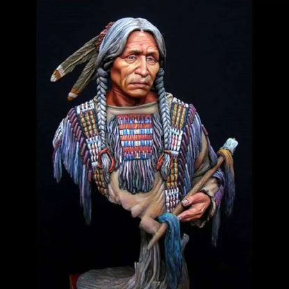 1/10 BUST Resin Model Kit Sitting Bull American Native Indian Unpainted
