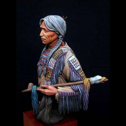 1/10 BUST Resin Model Kit Sitting Bull American Native Indian Unpainted