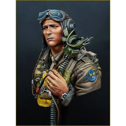 1/10 BUST Resin Model Kit US Air Force Pilot WW2 Unpainted - Model-Fan-Store