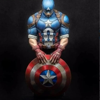 1/16 BUST 95mm Resin Superhero Model Kit Captain America Unpainted - Model-Fan-Store