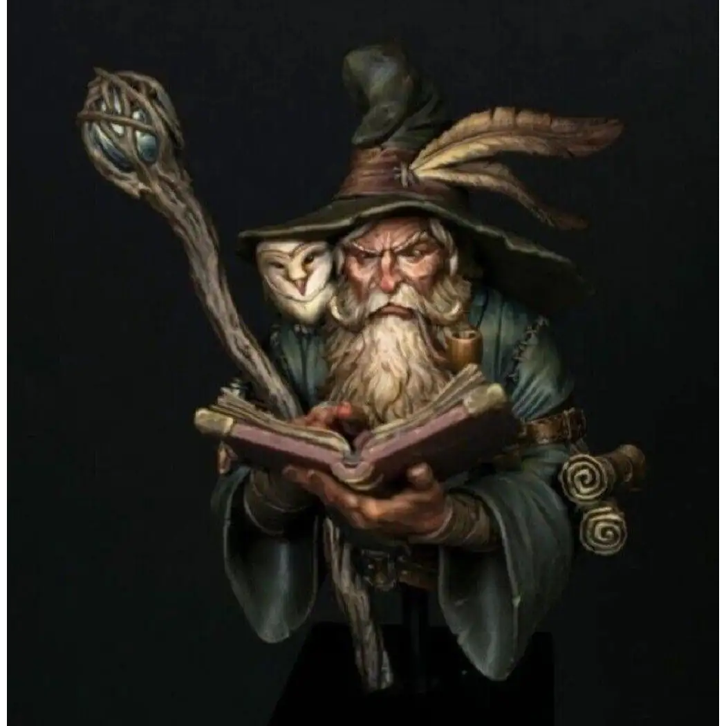 1/12 BUST 80mm Resin Model Kit Elder Mage Wizard Unpainted - Model-Fan-Store