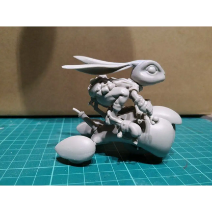 1/12 Resin Model Kit Hare Rabbit with Moto Racer Speed Racing Unpainted - Model-Fan-Store