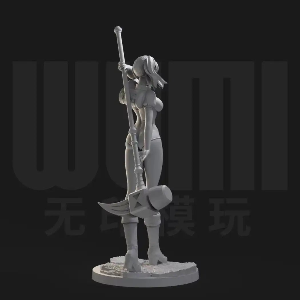 1/18 Resin Model Kit Beautiful Girl Fighter Monster Slayer Fantasy Unpainted - Model-Fan-Store