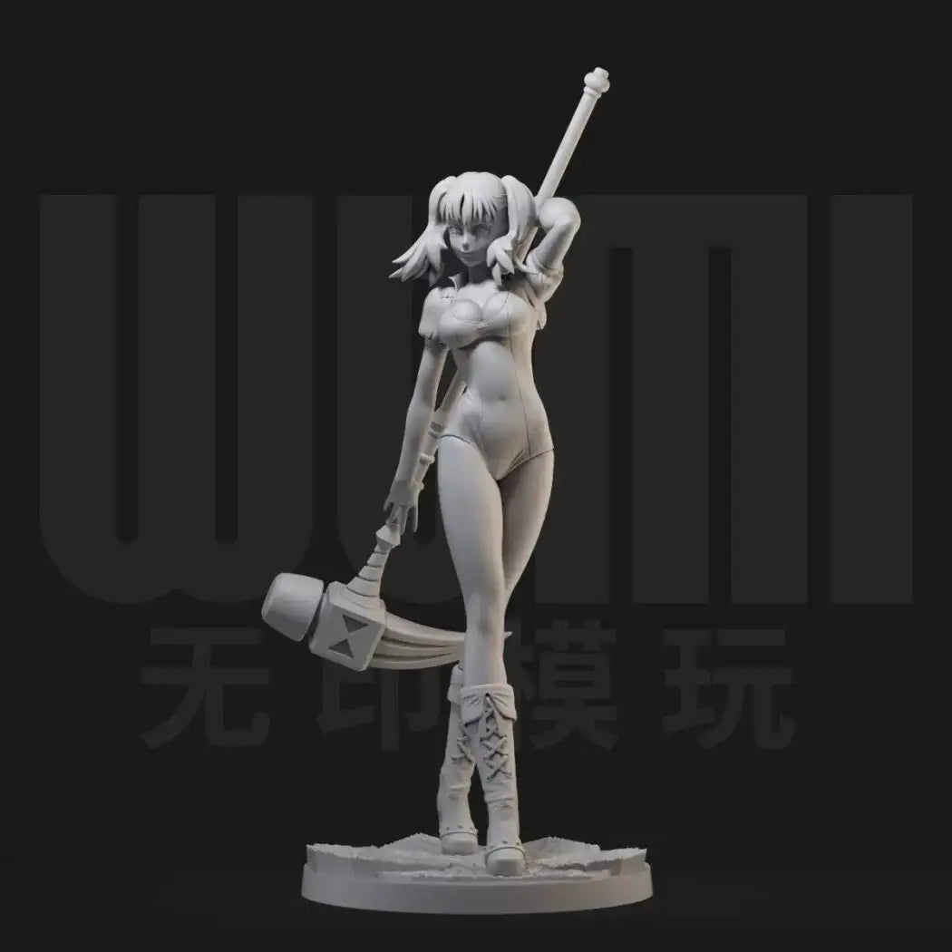 1/18 Resin Model Kit Beautiful Girl Fighter Monster Slayer Fantasy Unpainted - Model-Fan-Store