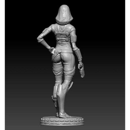 1/24 75mm Resin Model Kit Beautiful Girl Alien Space Mercenary Unpainted - Model-Fan-Store