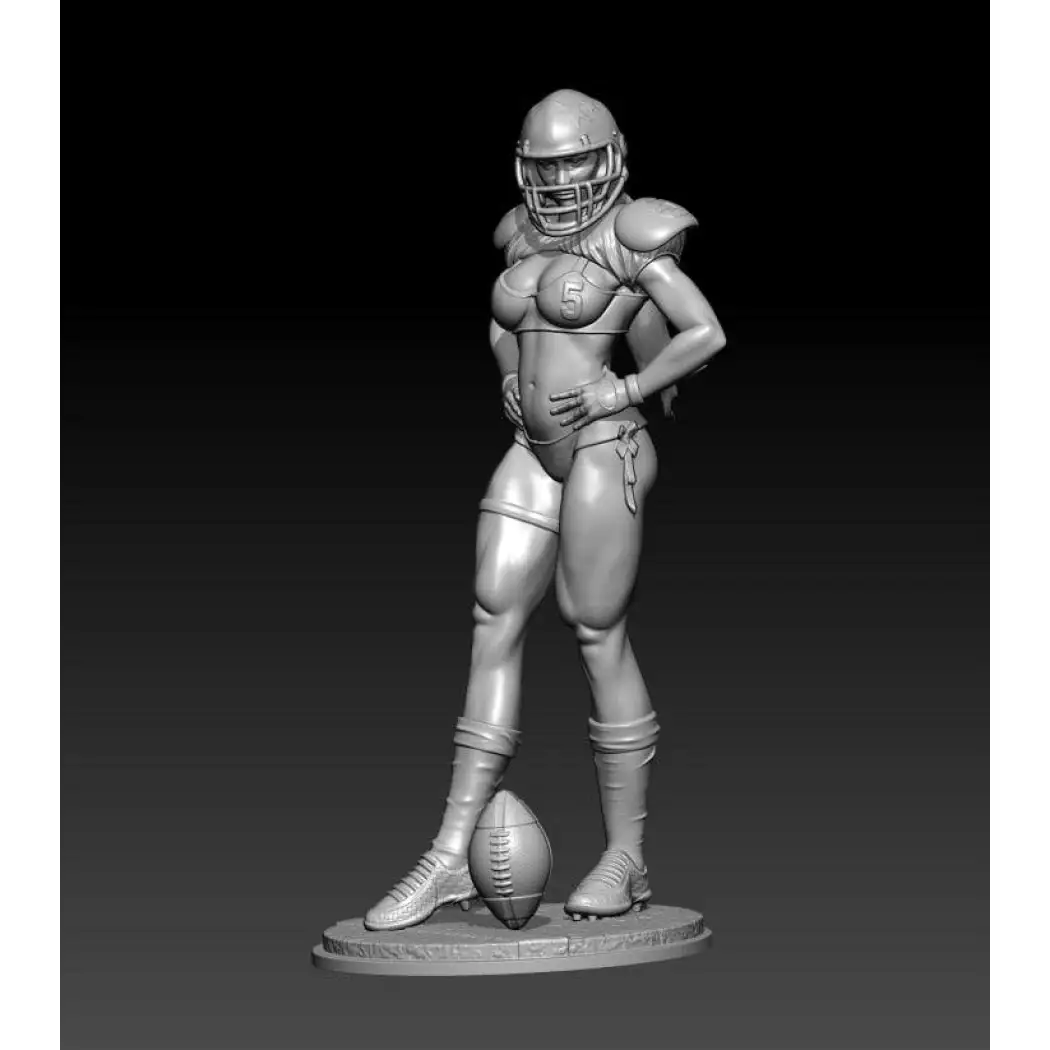 1/24 75mm Resin Model Kit Beautiful Girl American Football Unpainted - Model-Fan-Store