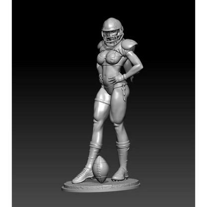 1/24 75mm Resin Model Kit Beautiful Girl American Football Unpainted - Model-Fan-Store