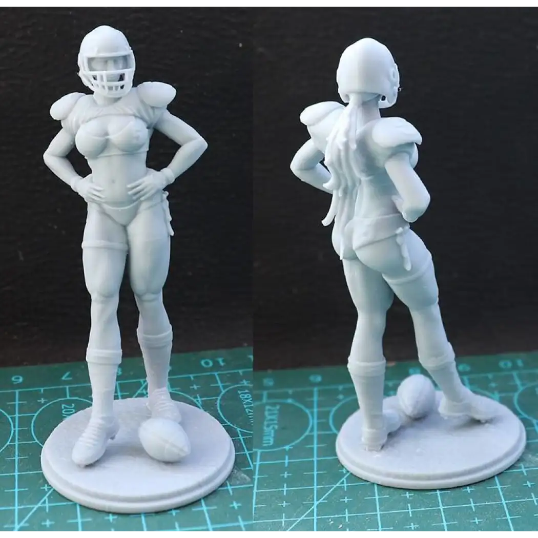 1/24 75mm Resin Model Kit Beautiful Girl American Football Unpainted - Model-Fan-Store