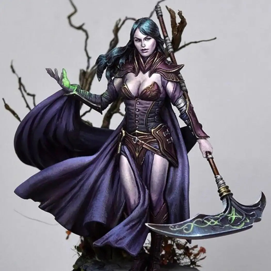 1/24 75mm Resin Model Kit Beautiful Girl Night Hunter Fantasy Unpainted - Model-Fan-Store