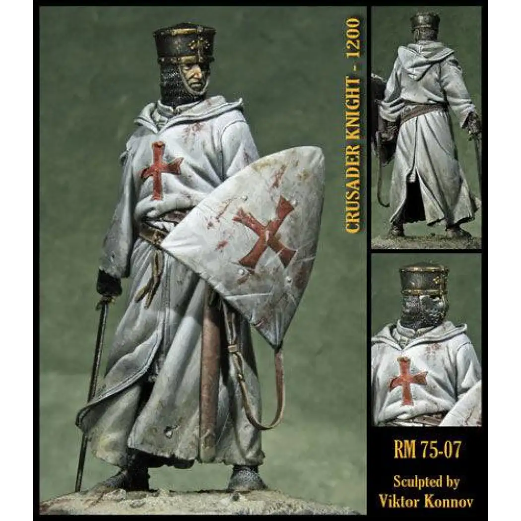 1/24 75mm Resin Model Kit Medieval Knight Crusader Unpainted - Model-Fan-Store