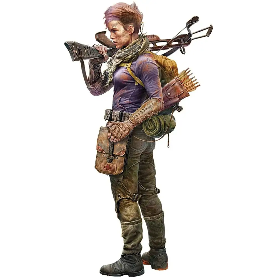 1/24 Resin Model Kit Beautiful Girl Stalker Post Apocalypse Unpainted - Model-Fan-Store