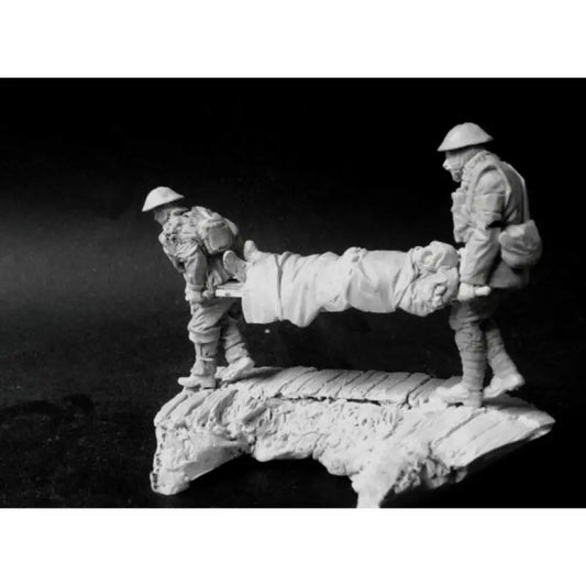 1/24 Resin Model Kit British Soldiers Transport of Wounded WW2 Unpainted - Model-Fan-Store