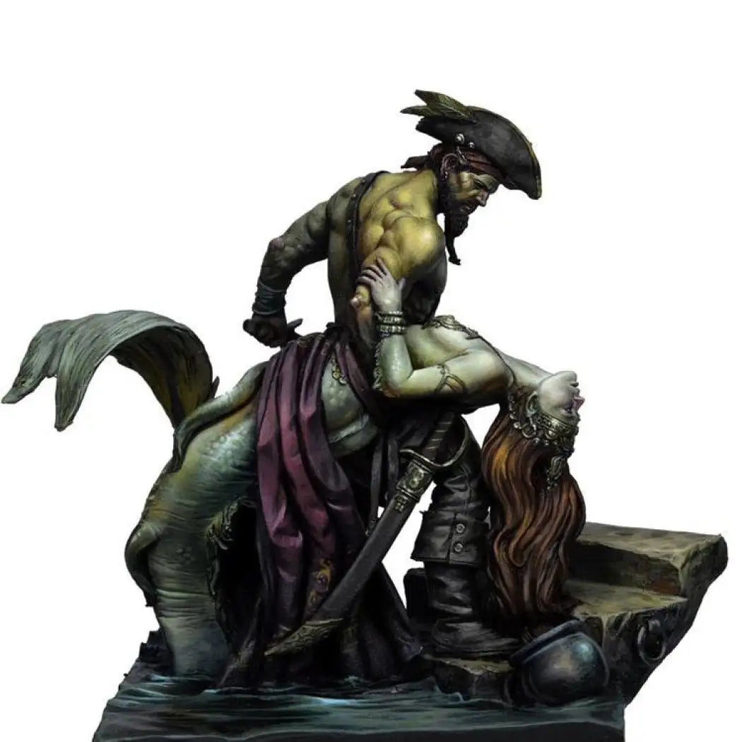 1/24 Resin Model Kit Pirate and Mermaid Fantasy Unpainted - Model-Fan-Store