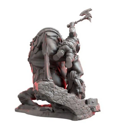 1/24 Resin Model Kit Warriors Dwarves and Troll Warcraft Unpainted - Model-Fan-Store