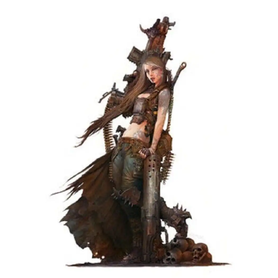 1/24 Resin Steampunk Model Kit Beautiful Girl Post Apocalypse Unpainted - Model-Fan-Store