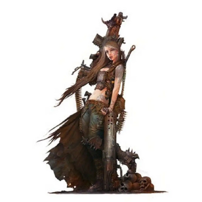 1/24 Resin Steampunk Model Kit Beautiful Girl Post Apocalypse Unpainted - Model-Fan-Store