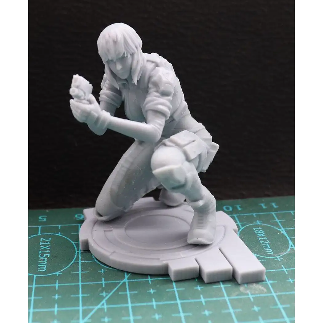 Unpainted Model Kit 1/24 3D Print Model Kit Modern Asian Beautiful Girl Spy Unpainted ...