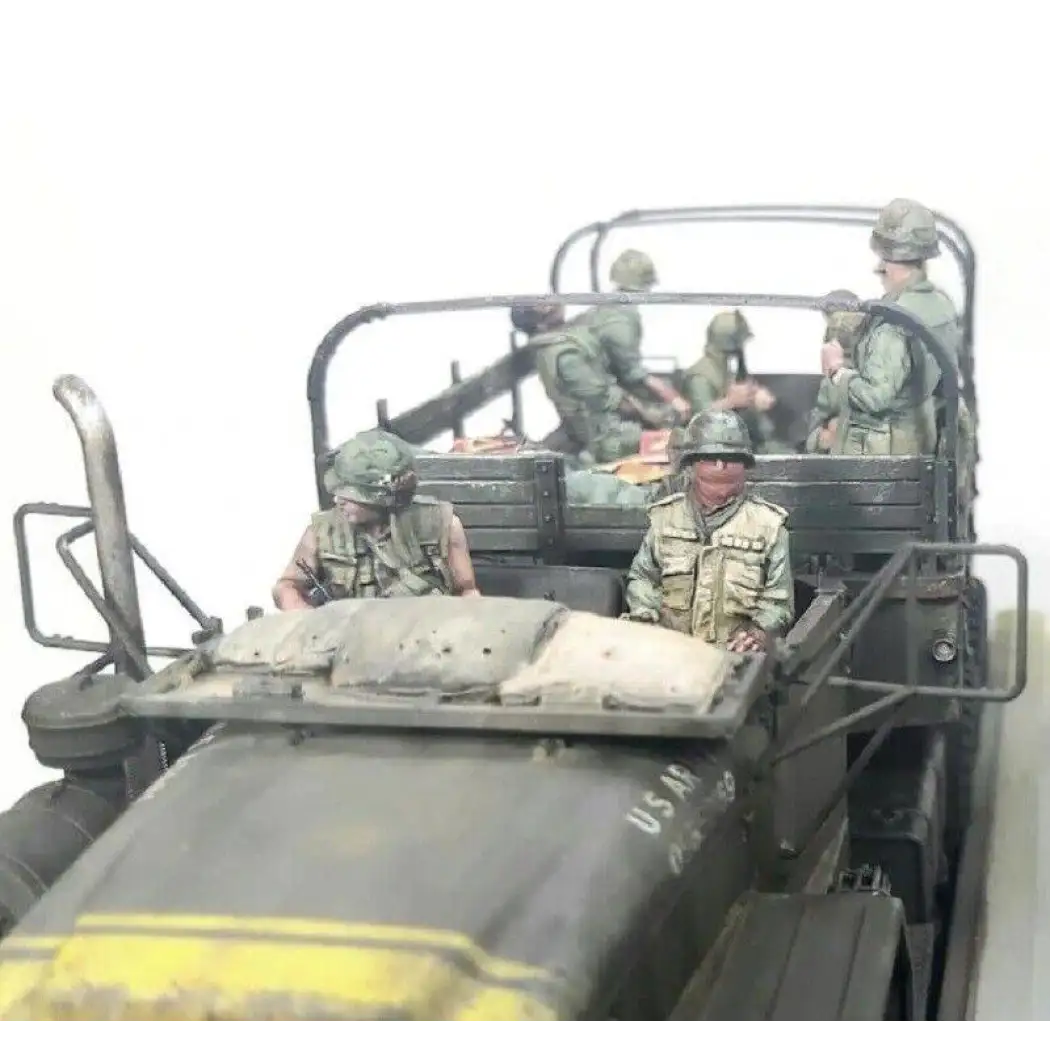 1/35 11pcs Resin Model Kit US Army Soldiers Vietnam War (no car) Unpainted - Model-Fan-Store